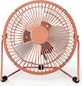 Nedis FNDK1PK15 USB Mini Tischventilator aus Metall 15cm rosa