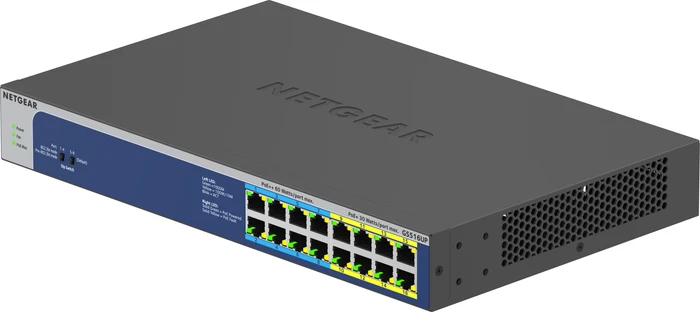 Netgear GS500 Desktop Gigabit Switch, 16x RJ-45, 380W PoE++