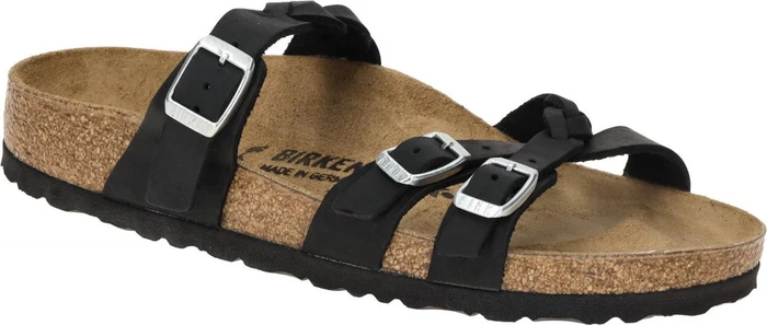 Birkenstock Franca Naturleder geölt schwarz (Damen)