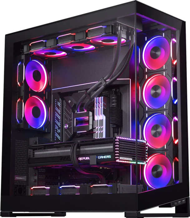 Phanteks NV7 Black, schwarz, Glasfenster