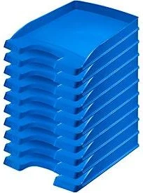 Leitz Plus Briefablage flach, A4, blau, 10er-Pack