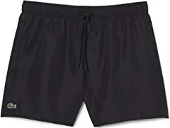 Lacoste Regular Fit Badeshorts schwarz (Herren)