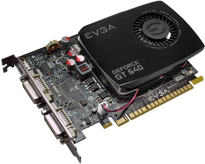 EVGA GeForce GT 640 Single-Slot, 2GB DDR3, 2x DVI, Mini HDMI