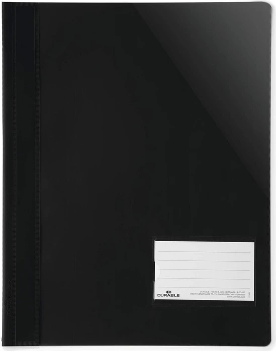 Durable Sichthefter opak, A4+, schwarz/transparent