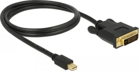 DeLOCK Mini DisplayPort 1.1 [Stecker] auf DVI-D 24-Pin [Stecker] Kabel, 1m (83988)