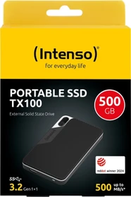 Intenso Externe SSD TX100, schwarz, 500GB, USB-C 3.0