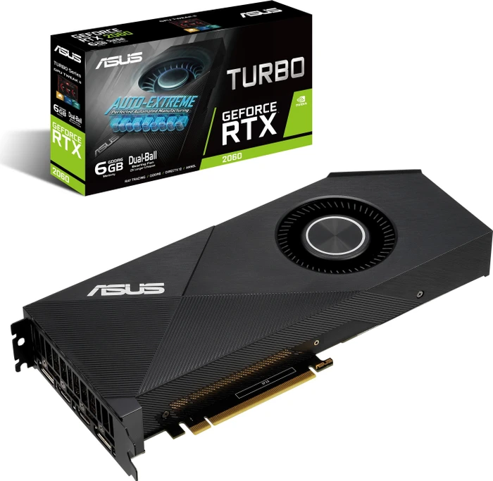 ASUS Turbo GeForce RTX 2060, TURBO-RTX2060-6G, 6GB GDDR6, 2x HDMI, 2x DP