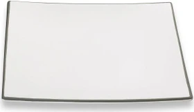 Gmundner Keramik Grauer Rand Speiseteller Trend 26x26cm