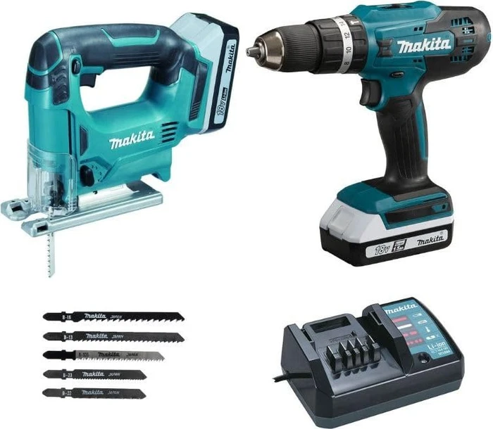 Makita DK18B59Y G-Serie Combo Kit Akku-Maschinenset inkl. 2 Akkus 1.5Ah
