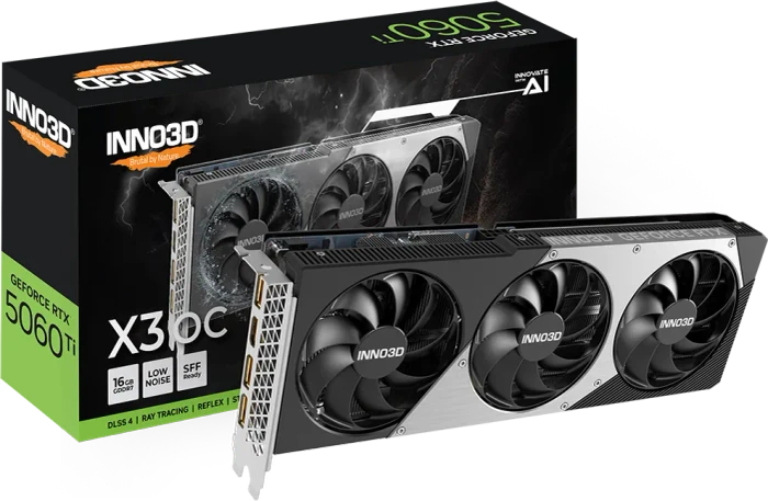 INNO3D GeForce RTX 5060 Ti X3 OC, 16GB GDDR7, HDMI, 3x DP