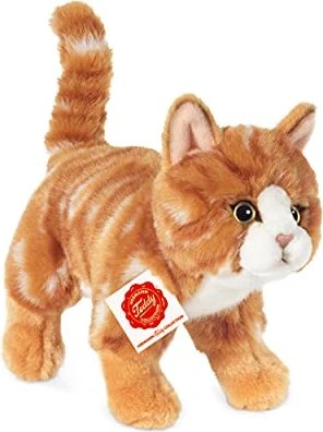 Teddy Hermann Katze stehend 20cm rot getigert