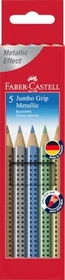 Faber-Castell Jumbo Grip metallic Buntstift sortiert, 5er-Set