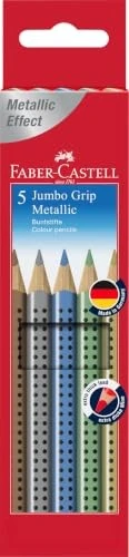 Faber-Castell Jumbo Grip metallic Buntstift sortiert, 5er-Set