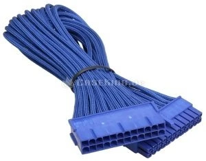 BitFenix Alchemy 24-Pin ATX Verlängerung 30cm, sleeved blau/blau