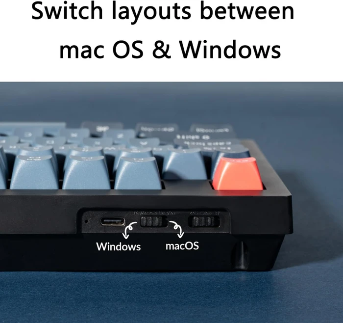 Keychron V6 Max, Carbon Black, 100% Fullsize, LEDs RGB, hot-swap, Gateron Jupiter RED, USB/Bluetooth, US