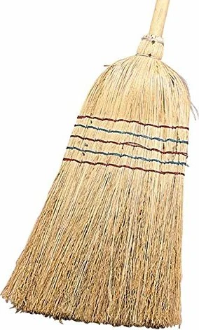 Siena Garden Reisstrohbesen 5-Naht mit Holzstiel Allzweckbesen