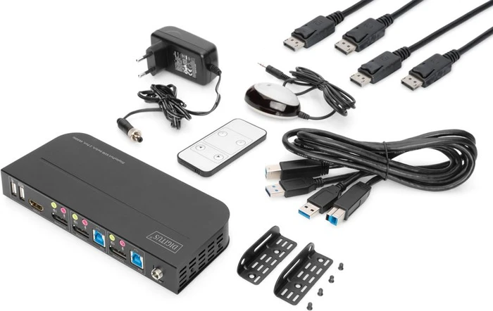 Digitus 4K 60Hz DisplayPort/USB KVM-Switch, 2-port
