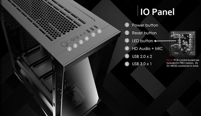 Raijintek Silenos Pro, Glasfenster