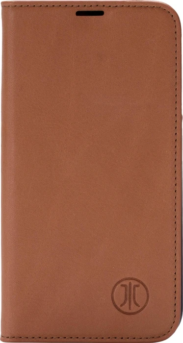 JT Berlin Book Case Tegel für Apple iPhone 16 Plus Cognac
