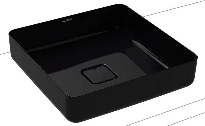 Kaldewei Miena 3184 Waschtisch-Schale eckig 40x40cm, Perl-Effekt, schwarz (909506003701)