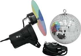 Eurolite Spiegelkugelset 20cm mit Pinspot