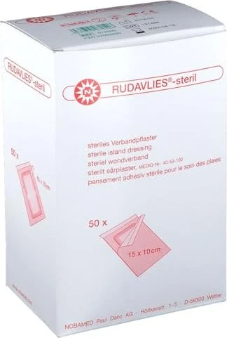 Nobamed Rudavlies steril, 10 x 15cm, 50 Stück