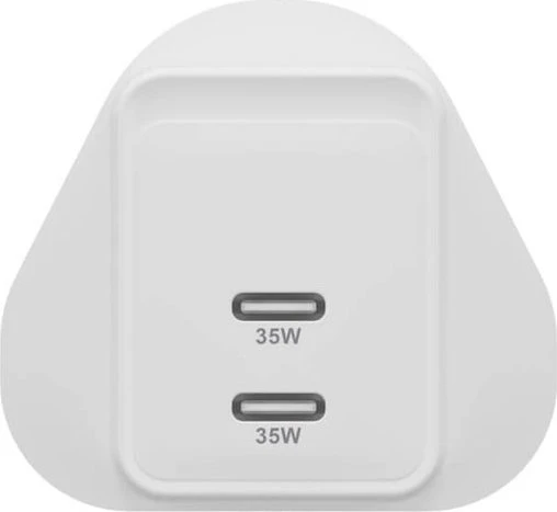 Hyper HyperJuice GaN Netzteil, USB-C, 2x USB-C, 35W, weiß