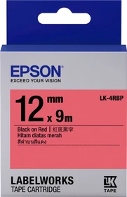 Epson LK-4RBP Beschriftungsband, 12mm, schwarz/rot
