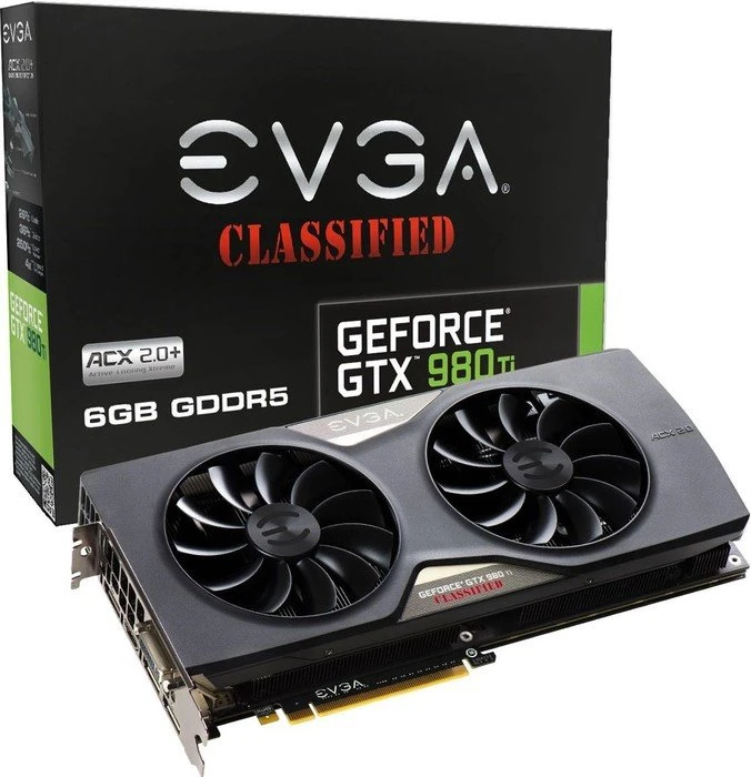 EVGA GeForce GTX 980 Ti Classified ACX 2.0+, 6GB GDDR5, DVI, HDMI, 3x DP