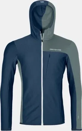 Ortovox Fleece Light Grid Hooded Funktionsjacke deep ocean (Herren)