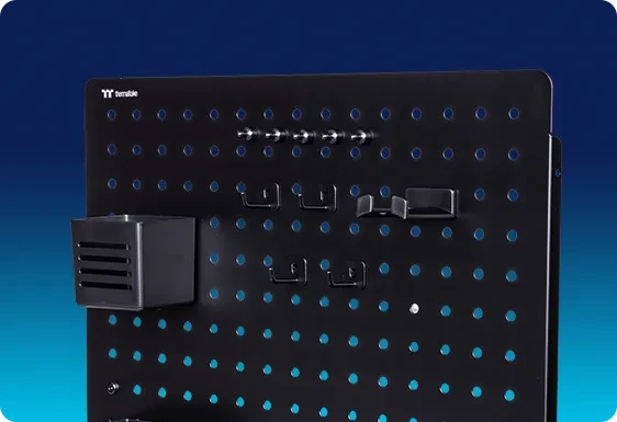Thermaltake Gaming Desk Pegboard Tischerweiterung, Large, schwarz
