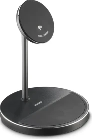 Hama Kabelloses 2-in-1 Qi2-Ladegerät 15W schwarz