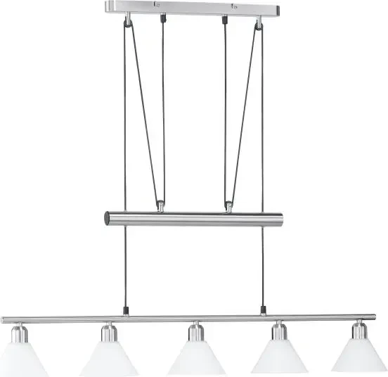 Trio Stamina Pendelleuchte 5-flammig nickel