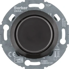 Berker Serie 1930/Glas Universal-Drehdimmer Serie, schwarz glänzend