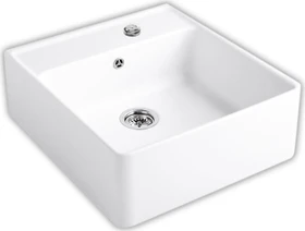 Villeroy & Boch Spülstein Becken mittig mit Ablauffernbedienung weiß alpin