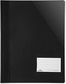 Durable Sichthefter opak, A4+, intensiv schwarz/transparent, 25er-Pack