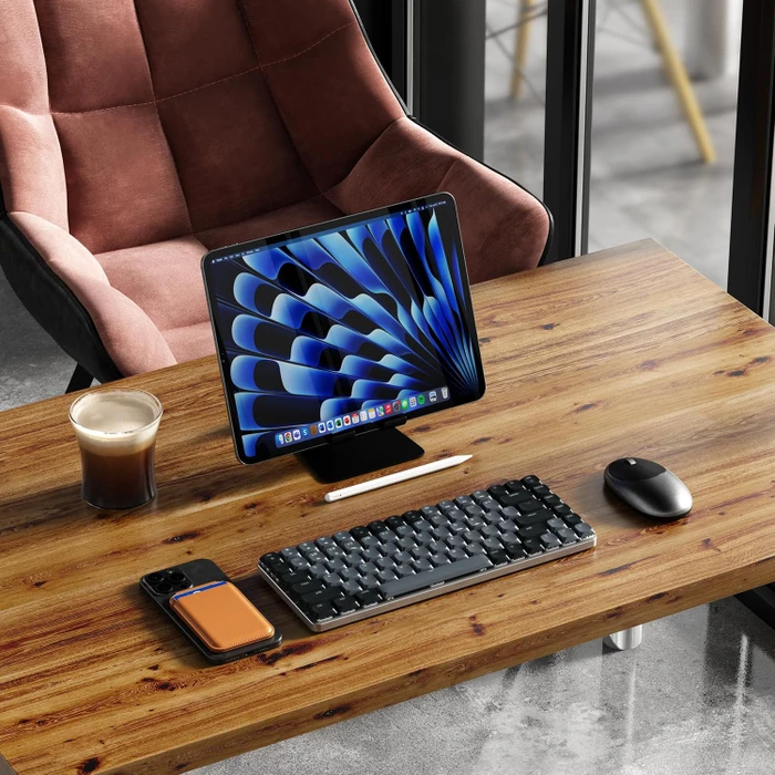 Satechi SM1 Slim Mechanical Backlit BT Keyboard, Dark, grau/schwarz, low-profile BROWN Switches, USB/Bluetooth, US
