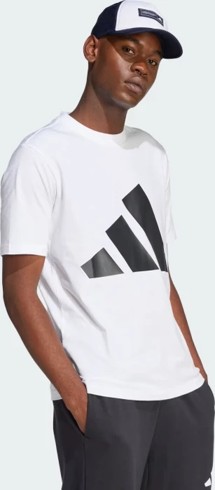 adidas Essentials Big Logo T-Shirt kurzarm weiß/schwarz (Herren)