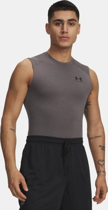 Under Armour HeatGear Armour Funktionsshirt ärmellos heather/black (Herren)