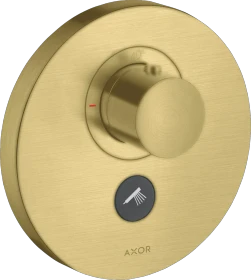 Hansgrohe Axor ShowerSelect rund Thermostat HighFlow mit 2 Ventilen brushed brass