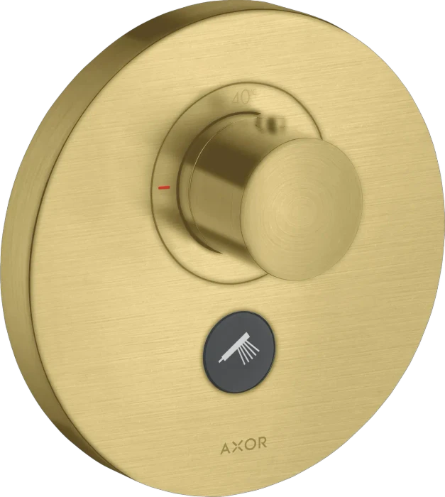 Hansgrohe Axor ShowerSelect rund Thermostat HighFlow mit 2 Ventilen brushed brass