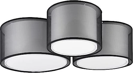 Trio Burton Deckenleuchte 3-flammig schwarz matt