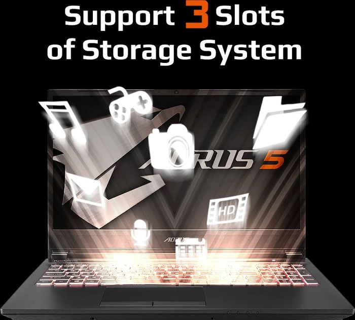GIGABYTE AORUS 5, Core i7-10750H, 16GB RAM, 512GB SSD, GeForce RTX 2060, DE