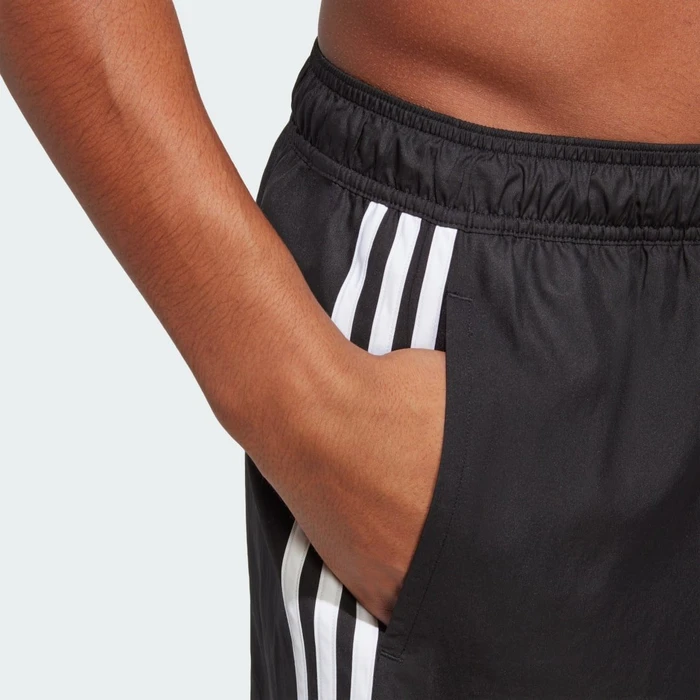 adidas 3-Streifen CLX Badeshorts schwarz/weiß (Herren)