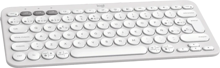Logitech K380s Pebble Keys 2, weiß, Logi Bolt, USB/Bluetooth, ES