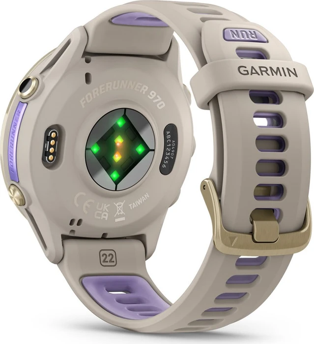 Garmin Forerunner 970 soft gold titanium/french grey/translucent indigo