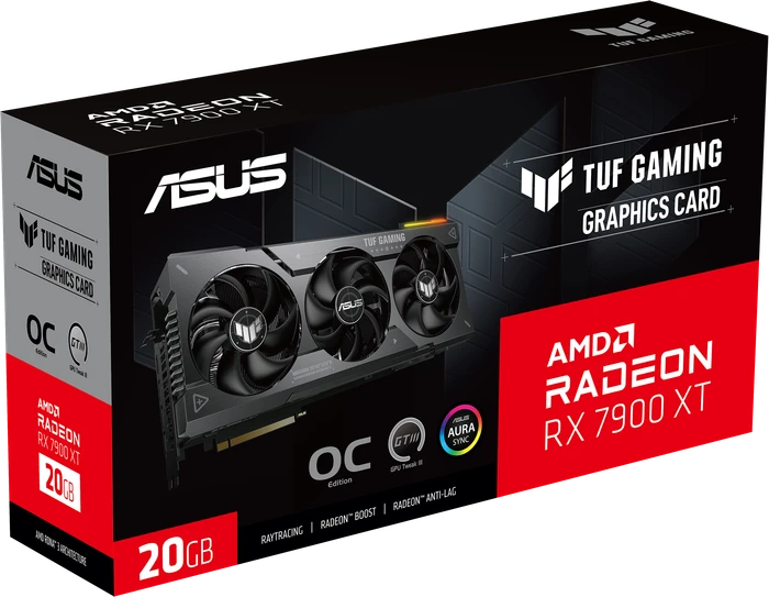 ASUS TUF Gaming Radeon RX 7900 XT OC, TUF-RX7900XT-O20G-GAMING, 20GB GDDR6, HDMI, 3x DP