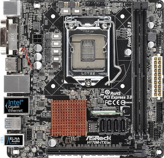ASRock H170M-ITX/ac (Intel 1151)