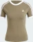 adidas 3-Streifen Slim Raglan T-Shirt kurzarm olive strata mel. (Damen) Vorschaubild
