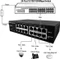 InLine Desktop Gigabit PoE-Injektor, 16x RJ-45, 120W PoE+ Vorschaubild